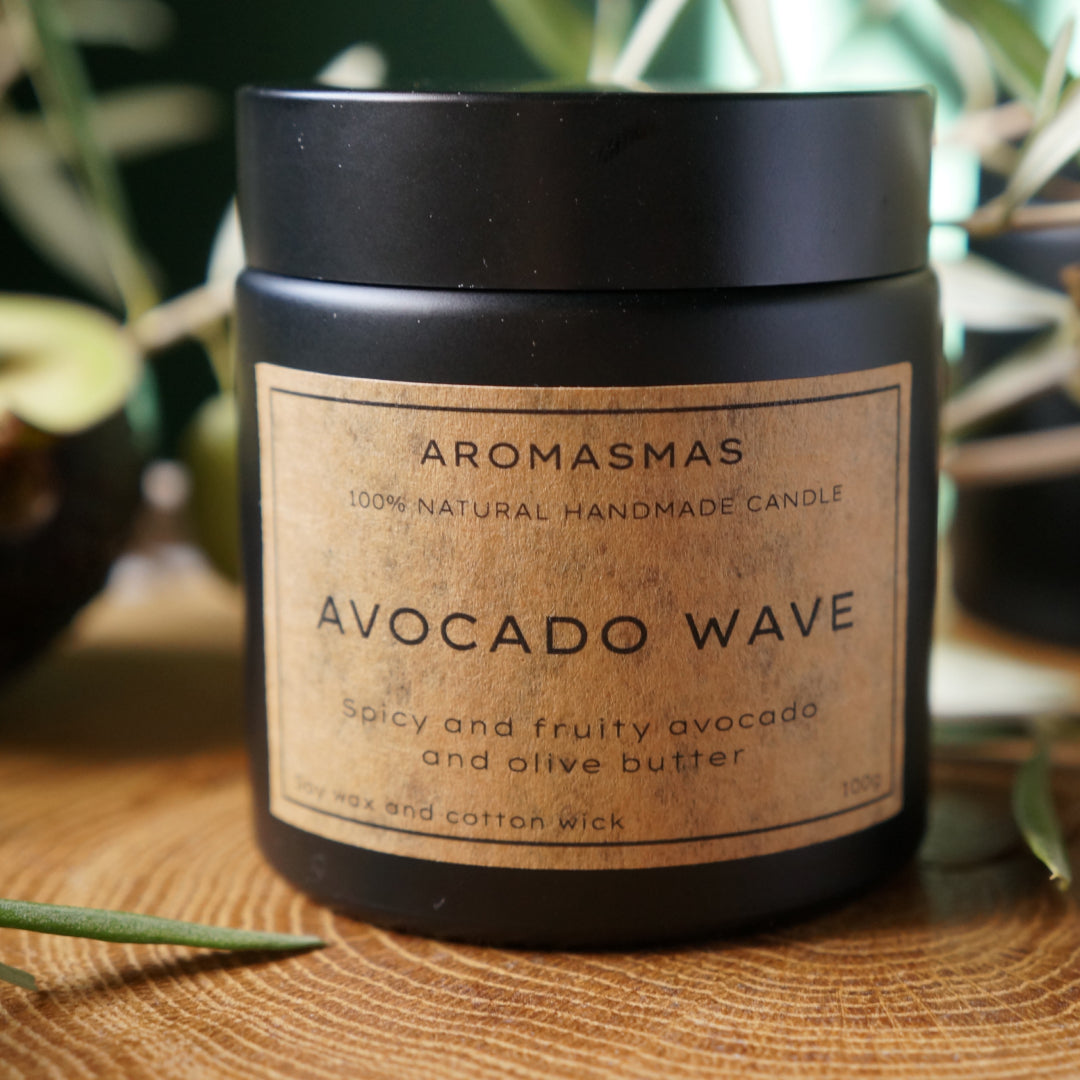 AVOCADO WAVE Handmade Vegan Soy Wax Candle