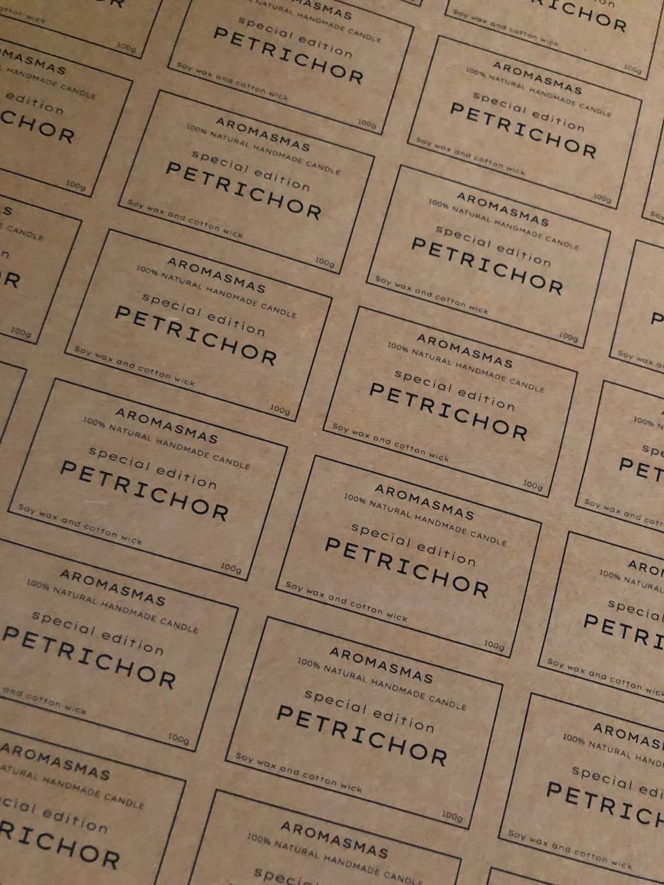 PETRICHOR Handmade Vegan Soy Wax Candle